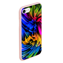 Чехол iPhone 7/8 матовый Абстрактная неоновая композиция Abstract neon comp, цвет: 3D-светло-розовый — фото 2