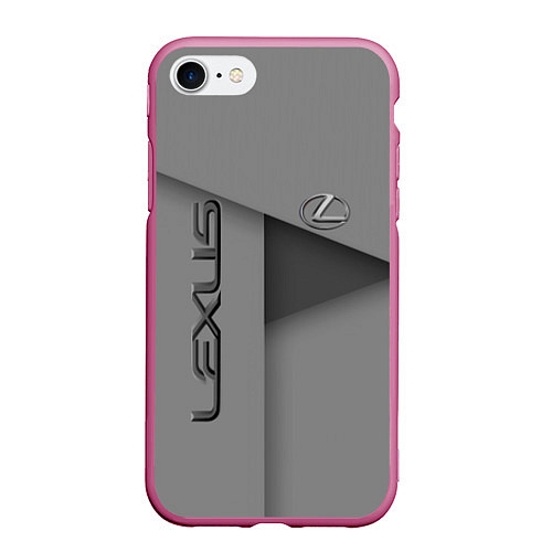 Чехол iPhone 7/8 матовый Lexus - серая абстракция / 3D-Малиновый – фото 1