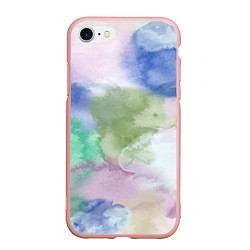 Чехол iPhone 7/8 матовый Акварельная текстура, цвет: 3D-светло-розовый