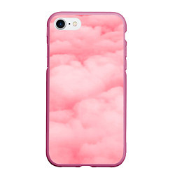 Чехол iPhone 7/8 матовый Розовые небеса, цвет: 3D-малиновый