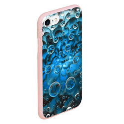 Чехол iPhone 7/8 матовый Подводный цветок и пузыри, цвет: 3D-светло-розовый — фото 2