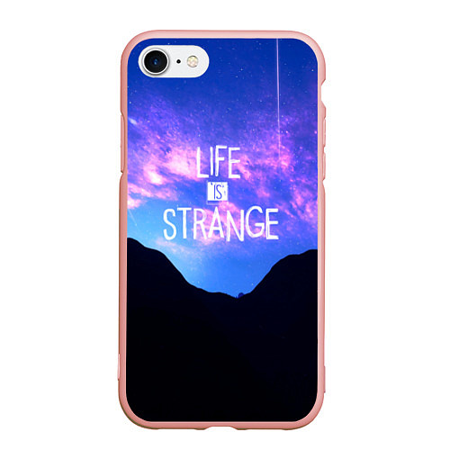 Чехол iPhone 7/8 матовый Life Is Strange - абстракция / 3D-Светло-розовый – фото 1