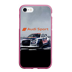 Чехол iPhone 7/8 матовый Ауди Спорт Гоночная команда Audi sport Racing team, цвет: 3D-малиновый