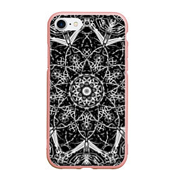 Чехол iPhone 7/8 матовый Hard Lace, цвет: 3D-светло-розовый