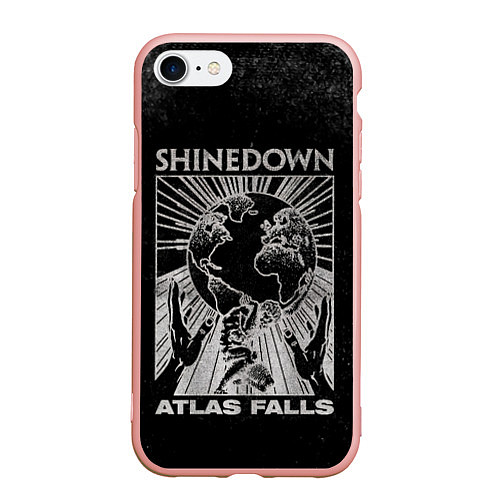 Чехол iPhone 7/8 матовый Atlas Falls - Shinedown / 3D-Светло-розовый – фото 1