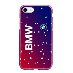 Чехол iPhone 7/8 матовый Бмв bmw градиент, цвет: 3D-малиновый