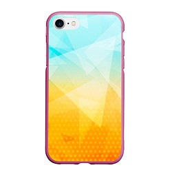 Чехол iPhone 7/8 матовый Полигоны - Лед и мед, цвет: 3D-малиновый