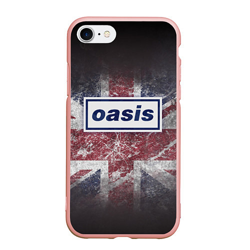 Чехол iPhone 7/8 матовый OASIS - брит-поп / 3D-Светло-розовый – фото 1