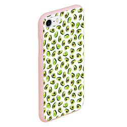 Чехол iPhone 7/8 матовый Смешное авокадо на белом фоне, цвет: 3D-светло-розовый — фото 2