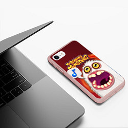 Чехол iPhone 7/8 матовый My singing monster, цвет: 3D-светло-розовый — фото 2