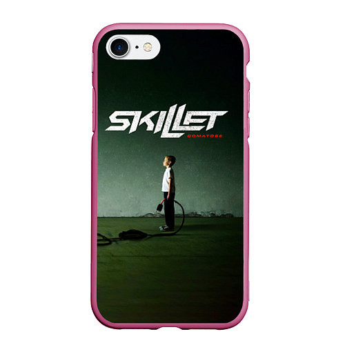 Чехол iPhone 7/8 матовый Comatose - Skillet / 3D-Малиновый – фото 1