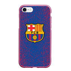 Чехол iPhone 7/8 матовый Barcelona брызги красок, цвет: 3D-малиновый