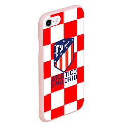 Чехол iPhone 7/8 матовый Atletico madrid кубики, цвет: 3D-светло-розовый — фото 2