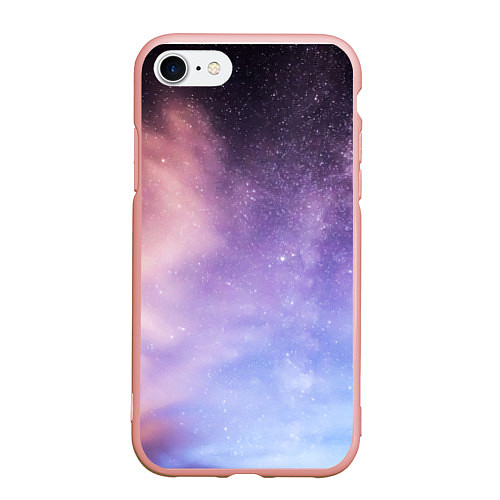 Чехол iPhone 7/8 матовый Cosmic gradient / 3D-Светло-розовый – фото 1