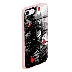 Чехол iPhone 7/8 матовый Ghost of Tsushima Призрак Цусимы Дзин Сакай, цвет: 3D-светло-розовый — фото 2