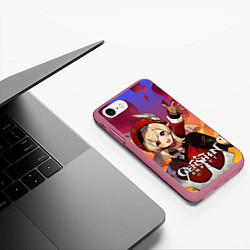 Чехол iPhone 7/8 матовый Кли с талантом пиротехника, цвет: 3D-малиновый — фото 2