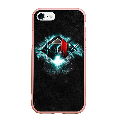 Чехол iPhone 7/8 матовый More Monsters and Sprites - Skrillex / 3D-Светло-розовый – фото 1