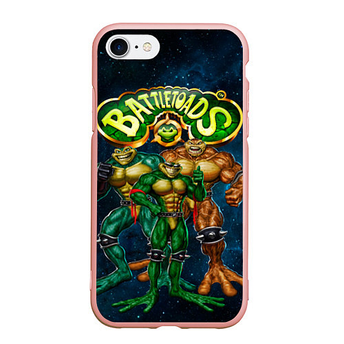 Чехол iPhone 7/8 матовый Rare - Battletoads / 3D-Светло-розовый – фото 1