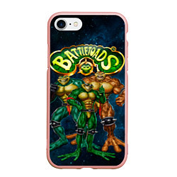 Чехол iPhone 7/8 матовый Rare - Battletoads, цвет: 3D-светло-розовый