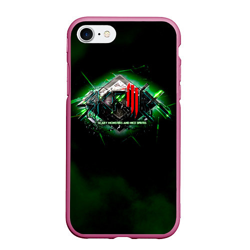 Чехол iPhone 7/8 матовый Scary Monsters and Nice Sprites - Skrillex / 3D-Малиновый – фото 1