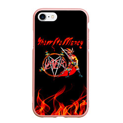 Чехол iPhone 7/8 матовый Show No Mercy - Slayer, цвет: 3D-светло-розовый