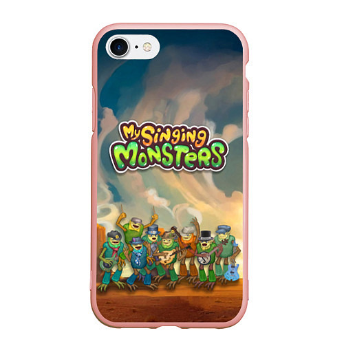 Чехол iPhone 7/8 матовый My singing monsters САХАСЕМЬЯ / 3D-Светло-розовый – фото 1