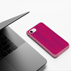 Чехол iPhone 7/8 матовый Розовая мишура, цвет: 3D-малиновый — фото 2