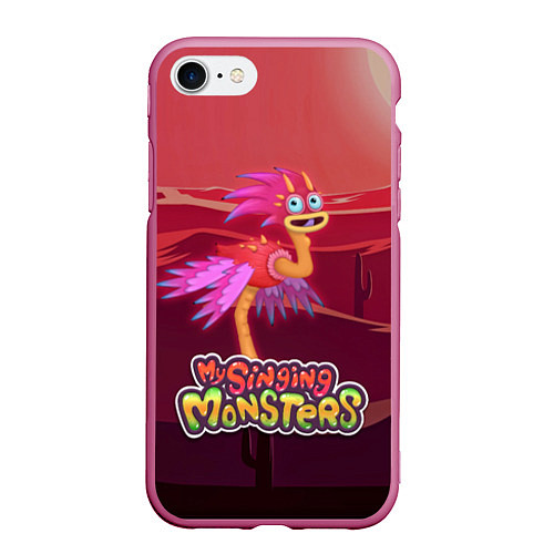 Чехол iPhone 7/8 матовый My singing monsters СТРАВОК Yawstrich / 3D-Малиновый – фото 1