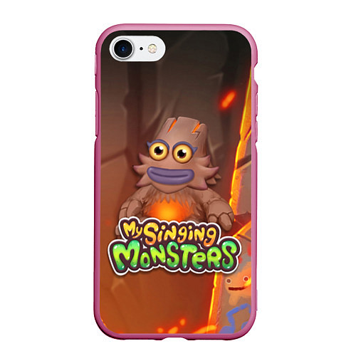 Чехол iPhone 7/8 матовый My singing monsters ЛАВАТЁКА Kayna / 3D-Малиновый – фото 1