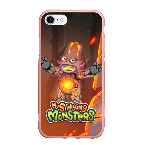 Чехол iPhone 7/8 матовый My singing monsters ЛАВАТЁКА / 3D-Светло-розовый – фото 1