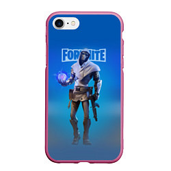 Чехол iPhone 7/8 матовый Fortnite Fusion skin Video game Hero, цвет: 3D-малиновый