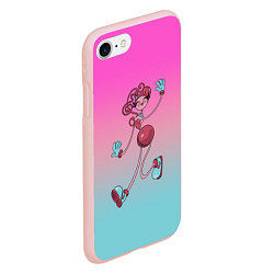 Чехол iPhone 7/8 матовый Мама длинные ноги: Poppy Playtime, цвет: 3D-светло-розовый — фото 2