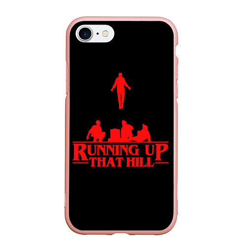 Чехол iPhone 7/8 матовый Running Up That Hill / 3D-Светло-розовый – фото 1