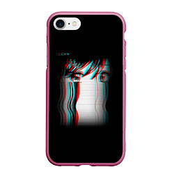 Чехол iPhone 7/8 матовый Sad Neon Girl, цвет: 3D-малиновый