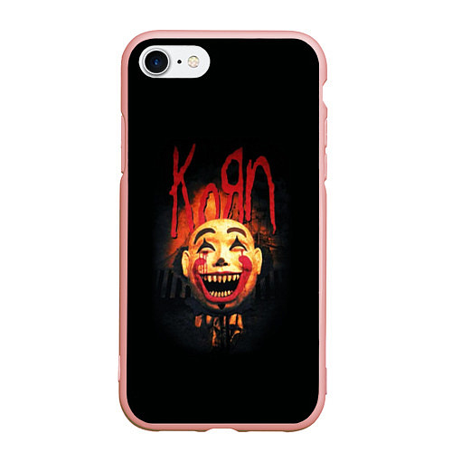 Чехол iPhone 7/8 матовый KoЯn Korn обложка / 3D-Светло-розовый – фото 1