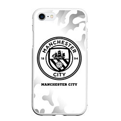 Чехол iPhone 7/8 матовый Manchester City Sport на светлом фоне