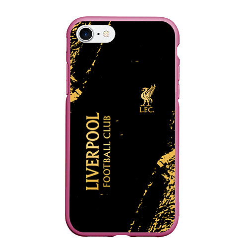 Чехол iPhone 7/8 матовый Liverpool гранж / 3D-Малиновый – фото 1