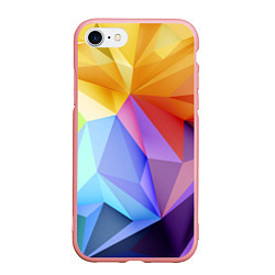 Чехол iPhone 7/8 матовый Зд радуга, цвет: 3D-баблгам