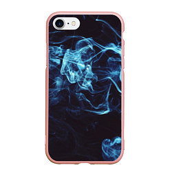 Чехол iPhone 7/8 матовый Неоновые пары дыма - Синий, цвет: 3D-светло-розовый