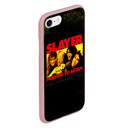 Чехол iPhone 7/8 матовый Praying To Satan - Slayer, цвет: 3D-баблгам — фото 2
