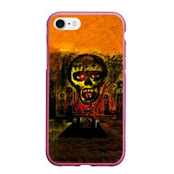 Чехол iPhone 7/8 матовый Seasons In The Abyss - Slayer, цвет: 3D-малиновый