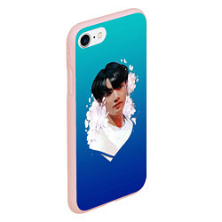 Чехол iPhone 7/8 матовый Чонгук BTS, цвет: 3D-светло-розовый — фото 2