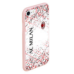 Чехол iPhone 7/8 матовый Ac milan logo, цвет: 3D-светло-розовый — фото 2