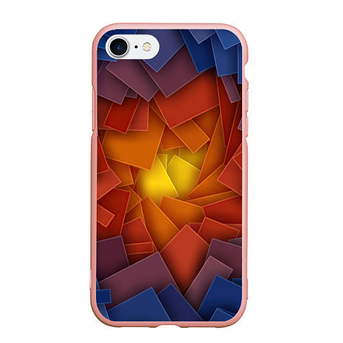 Чехол iPhone 7/8 матовый Личный лабиринт / 3D-Светло-розовый – фото 1