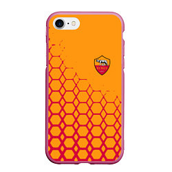 Чехол iPhone 7/8 матовый Рома соты, цвет: 3D-малиновый