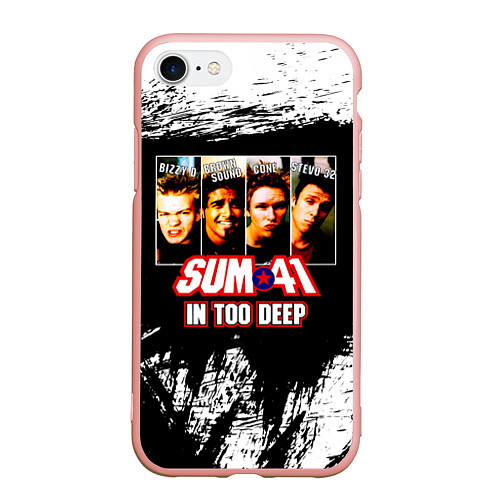 Чехол iPhone 7/8 матовый In Too Deep - Sum 41 / 3D-Светло-розовый – фото 1