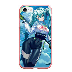 Чехол iPhone 7/8 матовый Miku Hatsune racing suit