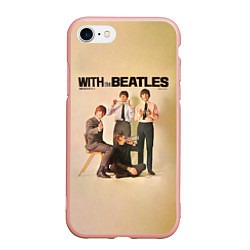 Чехол iPhone 7/8 матовый With The Beatles, цвет: 3D-светло-розовый