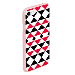 Чехол iPhone 7/8 матовый Geometric shapes triangles, цвет: 3D-светло-розовый — фото 2