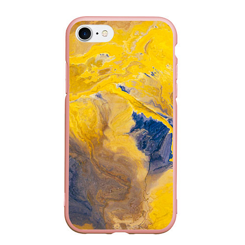 Чехол iPhone 7/8 матовый Пожар Красок / 3D-Светло-розовый – фото 1
